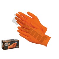 Rękawica antypoślizgowa pomarańczowa L 100 szt. TREX GRIP TRIUMF