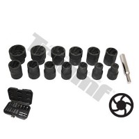 Zestaw specjalnych, nasadek 1/2 " do odkręcania uszkodzonych śrub, 14 - części TRIUMF