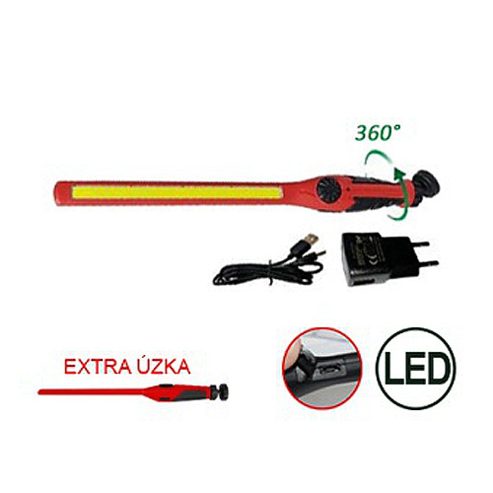 Lampa LED COB super cienka z magnesem TRIUMF czerwona