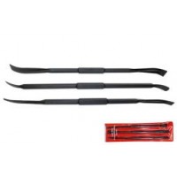 Zestaw uchwytów z tworzywa sztucznego, dwustronny 185 mm, łukowaty, 3 części