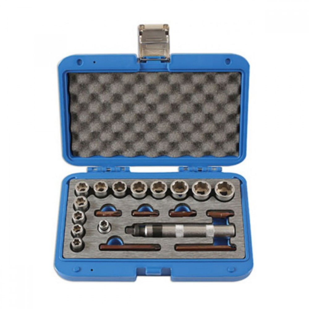 Wykrętak udarowy z nasadkami i bitami 3/8", 20 cz.  ROOKS