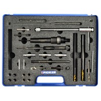 Wykręcanie urwanych świec żarowych M10X1 z tulejami do naprawy gwintów 28 cz. PICHLER