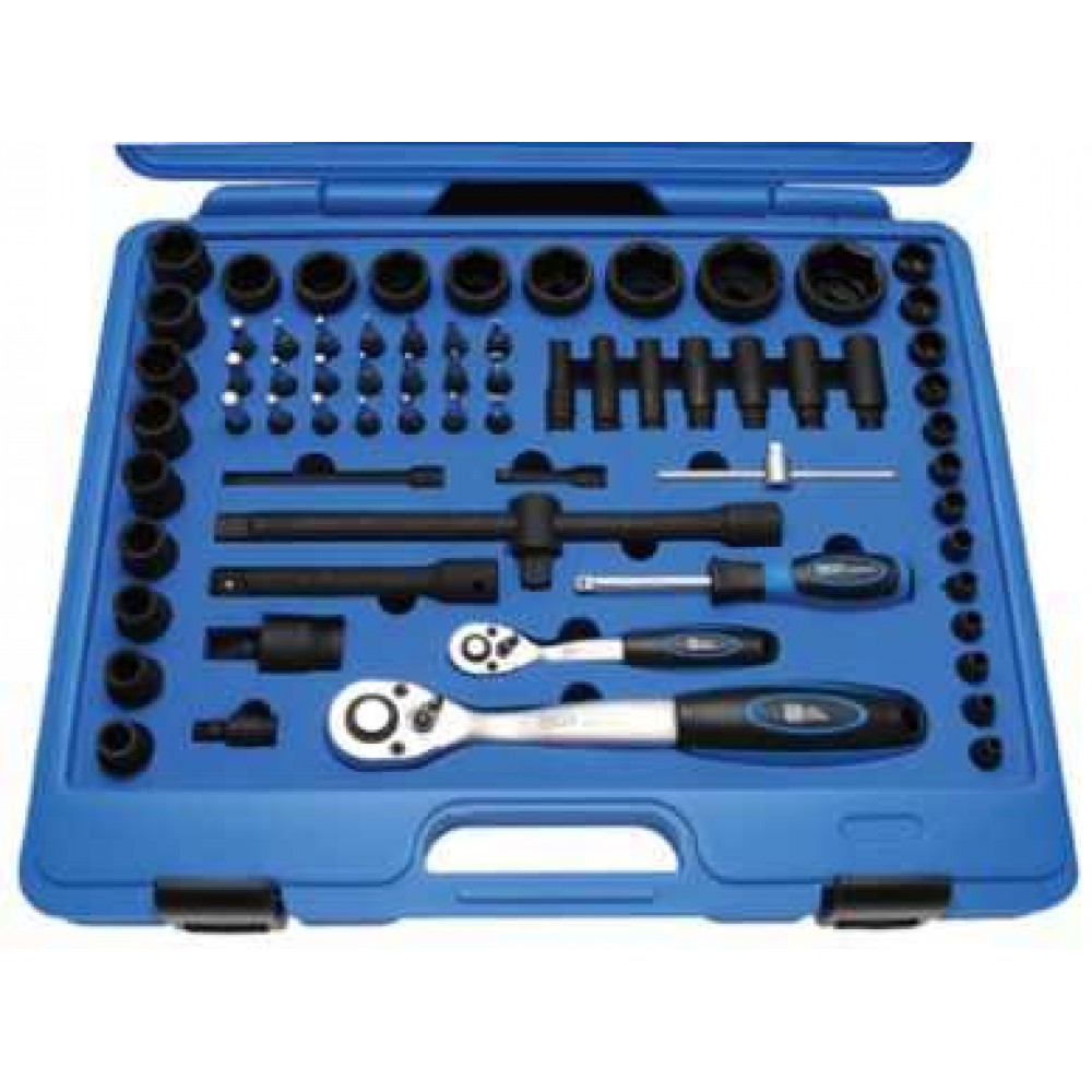 Klucze nasadowe 69 Narzędzi udarowych 1/4"+1/2" BGS TECHNIC