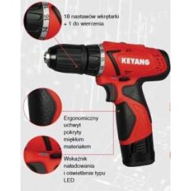 Wiertarko-wkrętarka 10.8 V, 1,5Ah 2*10mm KEYANG