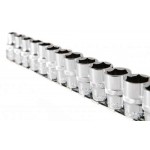 Zestaw nasadek 1/2' 10-27mm, na szynie, 16 cześci ROOKS