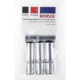 Zestaw nasadek głębokich 1/2", 14-15-17-19mm, 4 części ROOKS