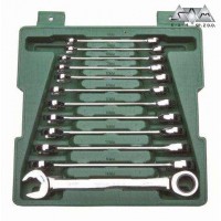 KLUCZE PŁASKO-OCZKOWE Z PODWÓJNĄ GRZECHOTKĄ SATA