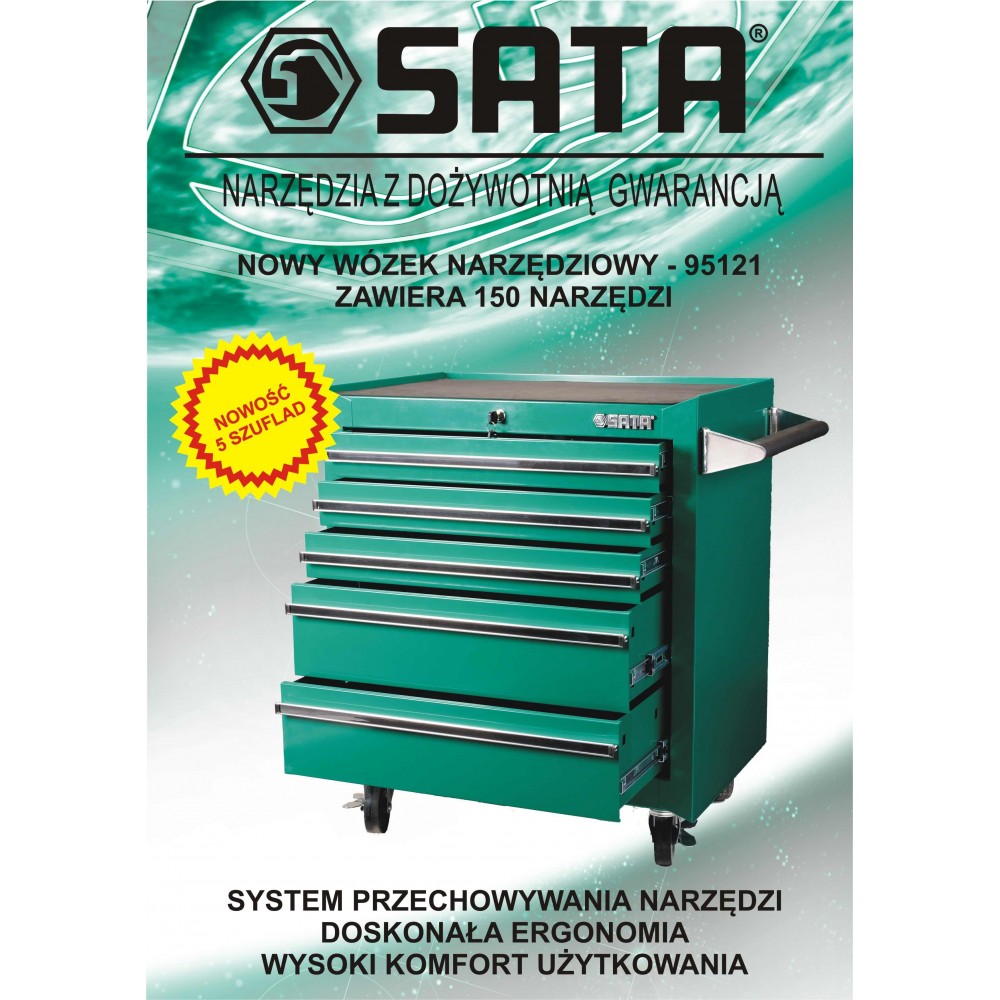 Szafka narzędziowa 5 szuflad 150 narzędzi szafka SATA 