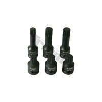 Zestaw nasadek udarowych z końcówką XZN,maxi, 1/2" wejście, 6 - szt.