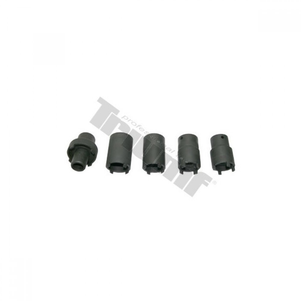 Nasadki z 4 zębami, 1/2" przeznaczone do nakrętek półosi Mercedes, dyferenciał, 5szt.