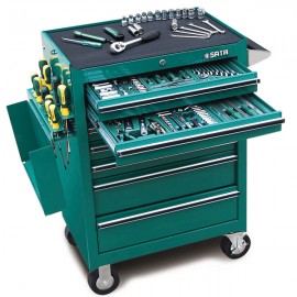 Szafka narzędziowa 7 szuflad z narzędziami 299 części szafka SATA 